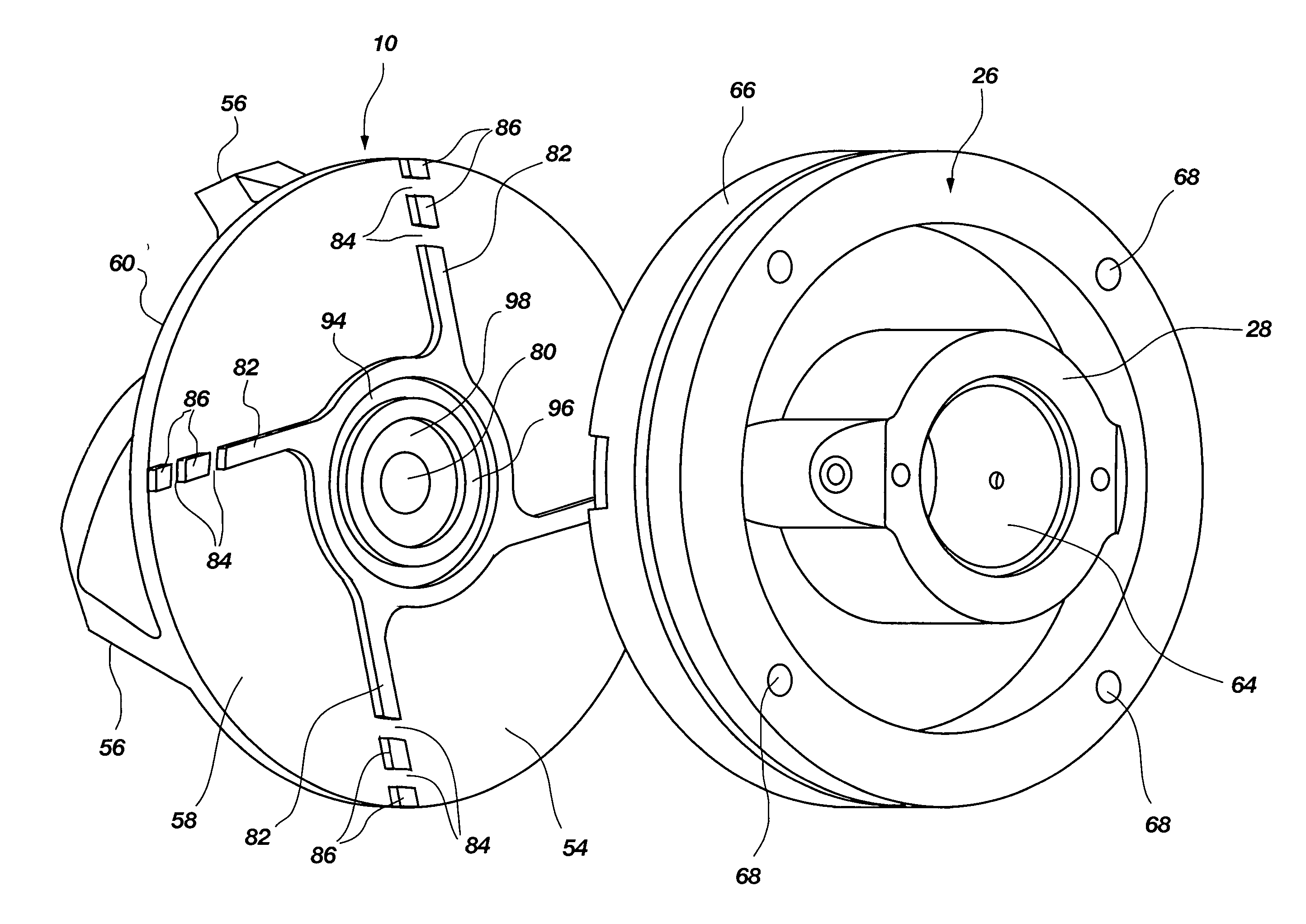 Impeller and cutting elements for centrifugal chopper pumps