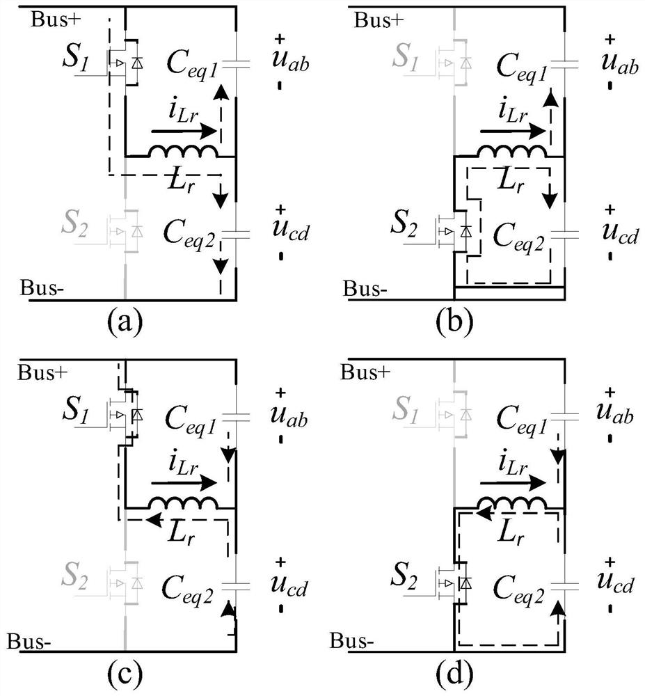 Secondary current ripple suppression method based on active large capacitor