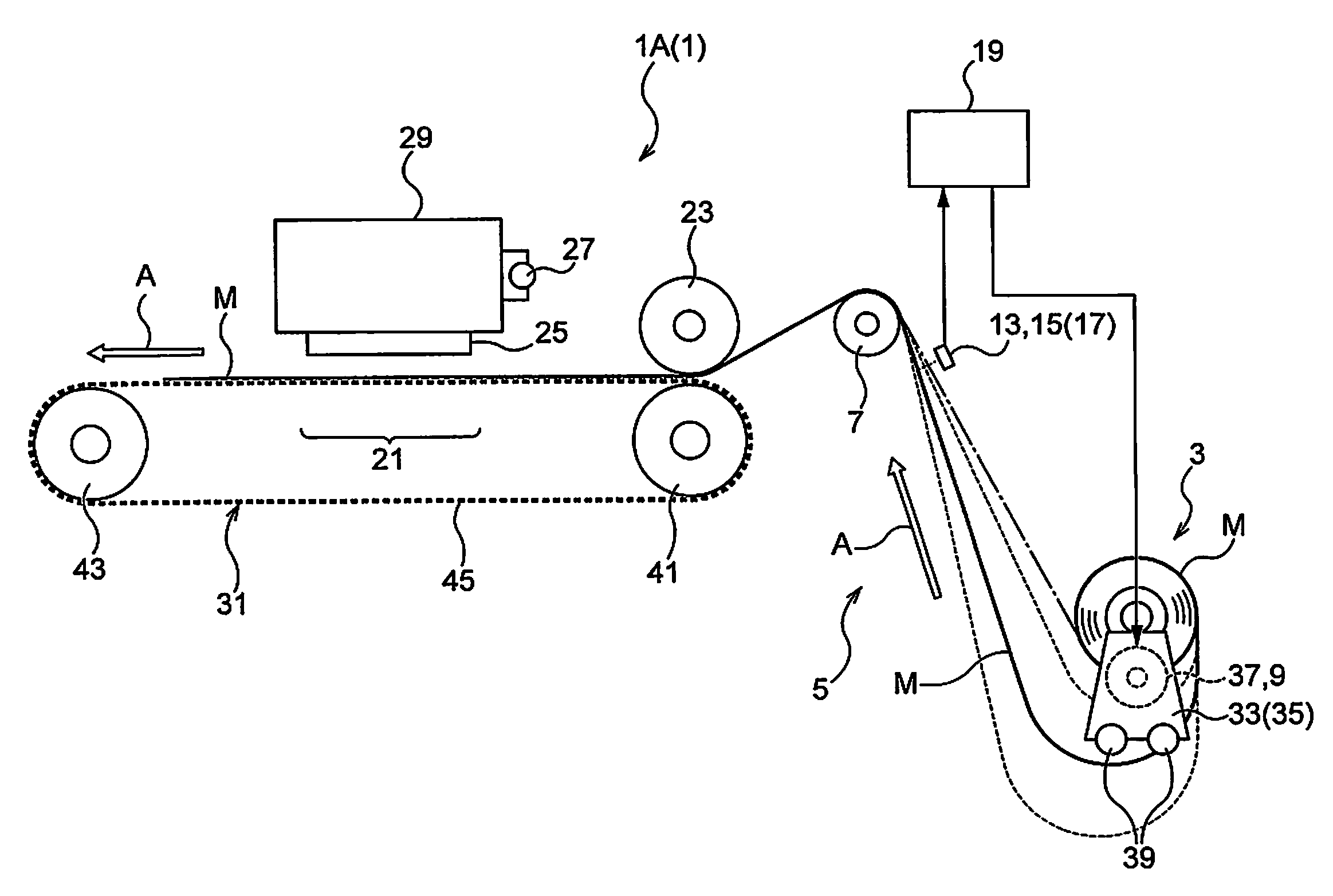 Liquid discharge device and media reel-out method