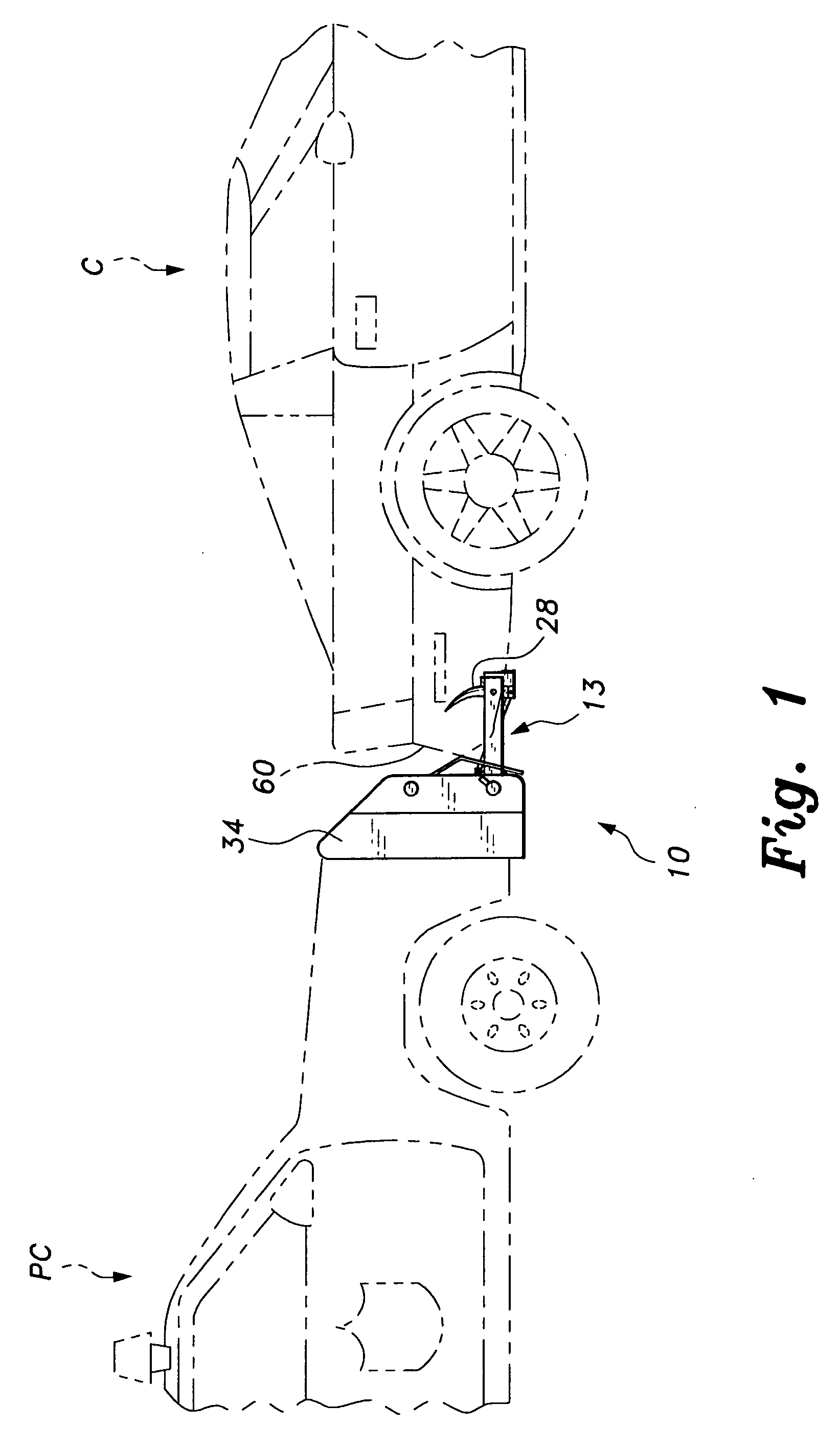System for capturing a vehicle