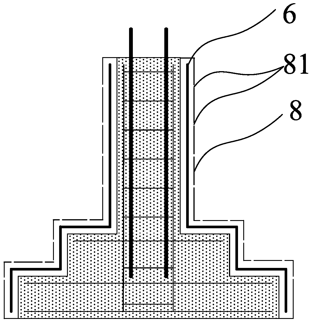 Anticorrosion reinforcing method of transmission line tower foundation