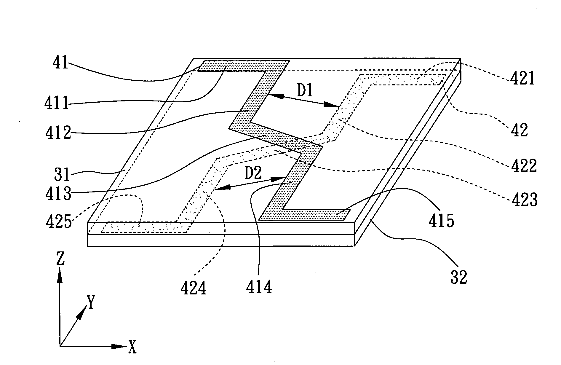 Coupled inductor structure