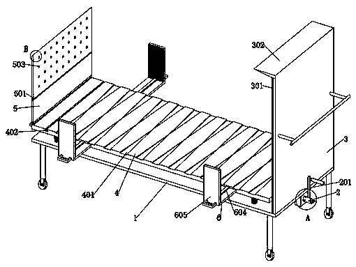 Mobile support based on corrugated paperboard production and provided with baffle mechanism