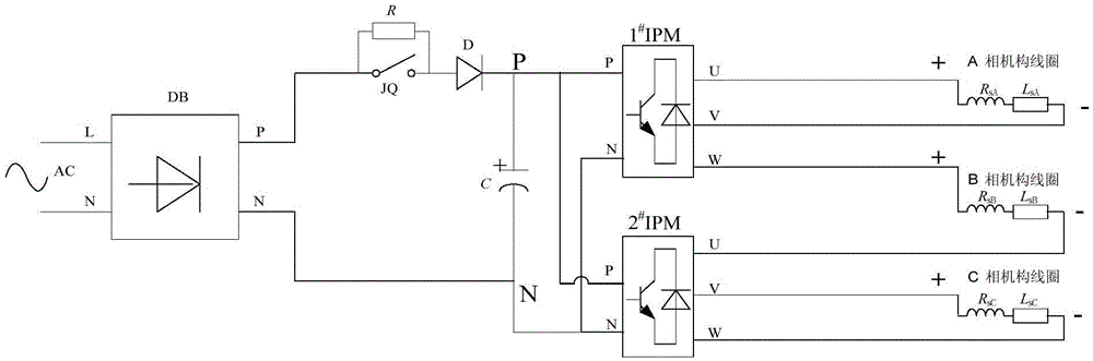 A three-phase single-coil permanent magnet mechanism drive circuit based on dual IPM and its working method