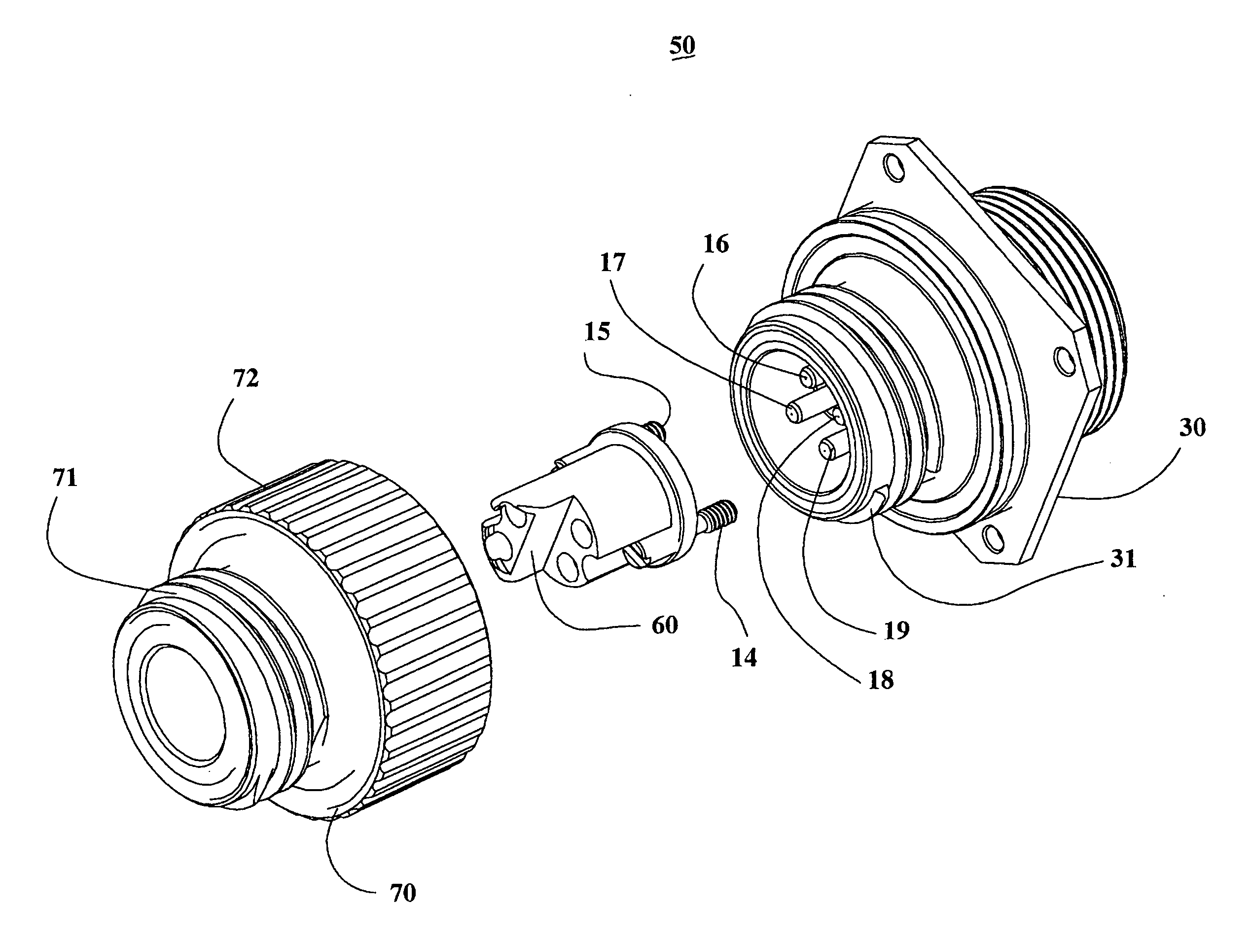 Expanded beam converter for mil-prf-83526/17 optical connector