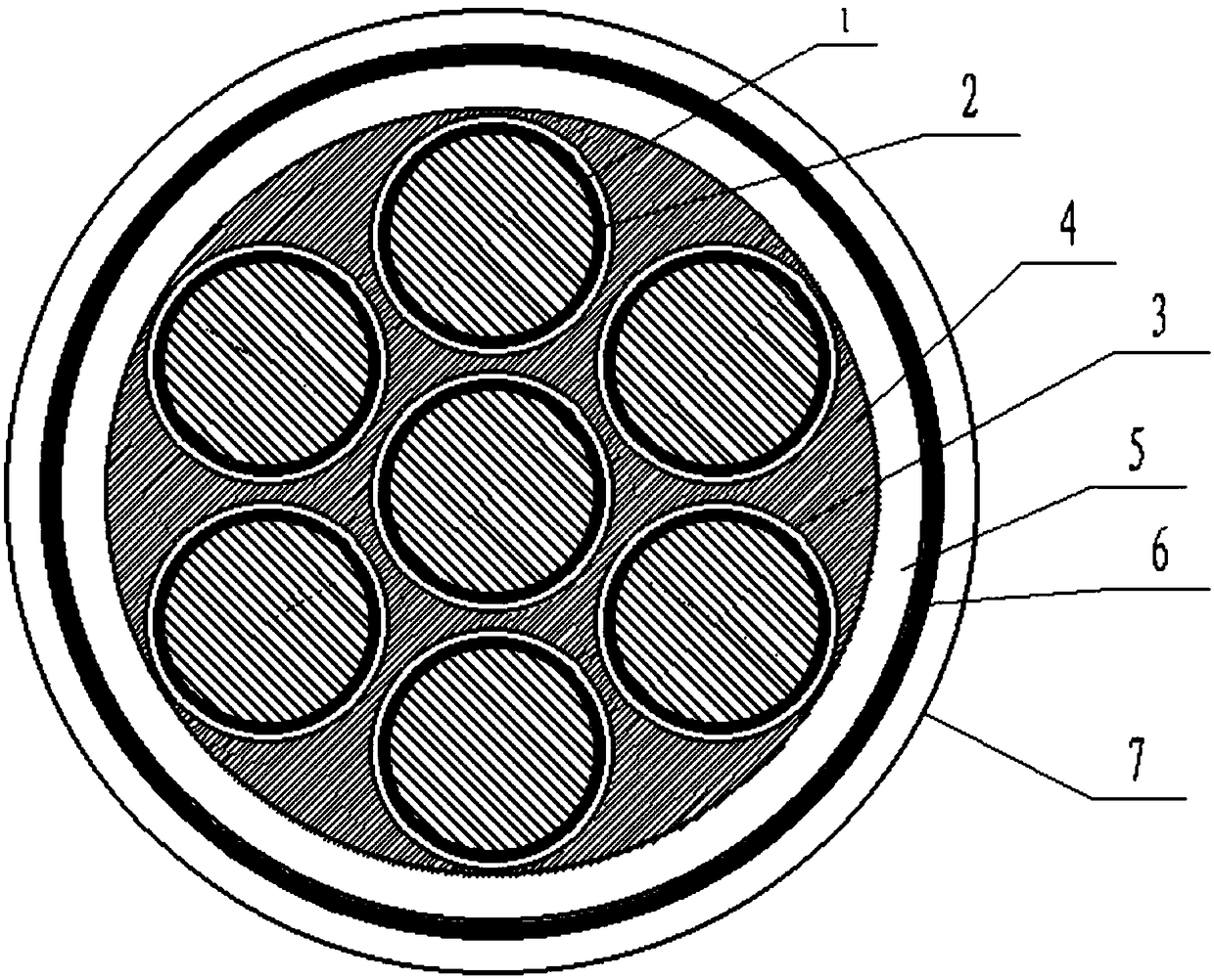 Vibration absorption steel wire inhaul cable for bridge