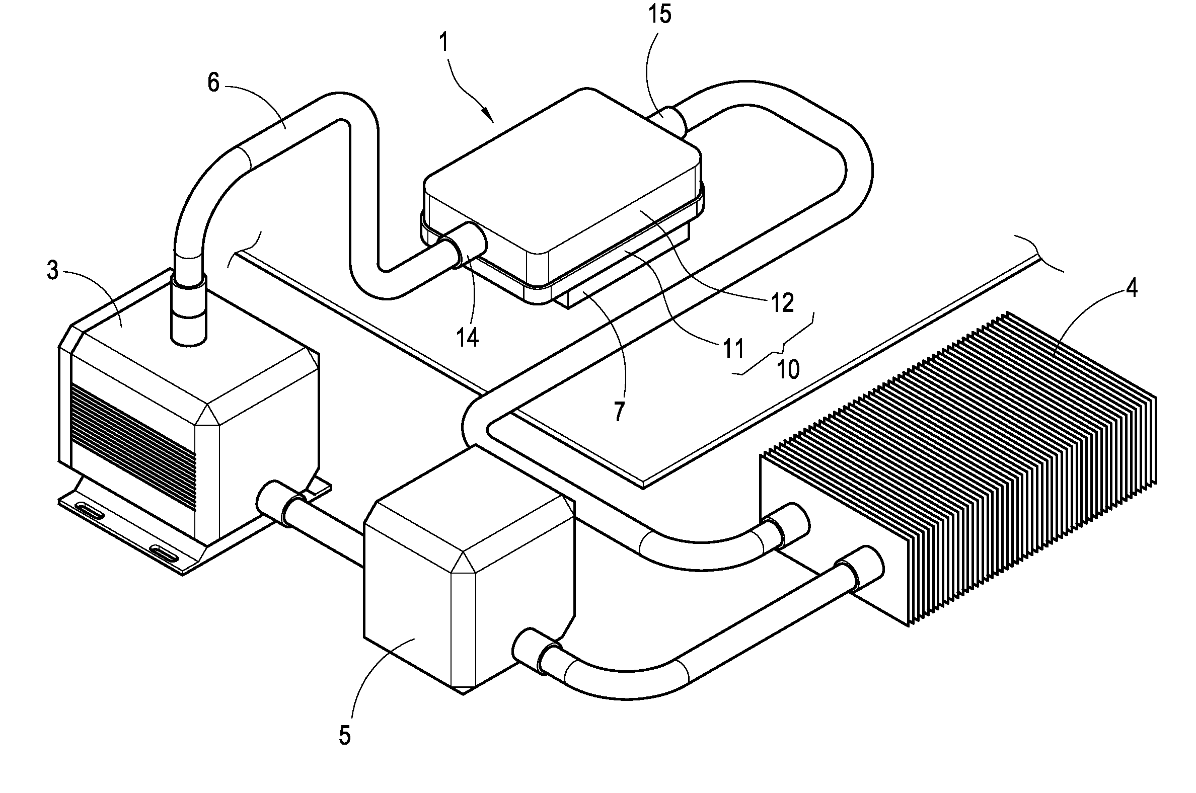 Water-cooling heat dissipation device and water block for the same