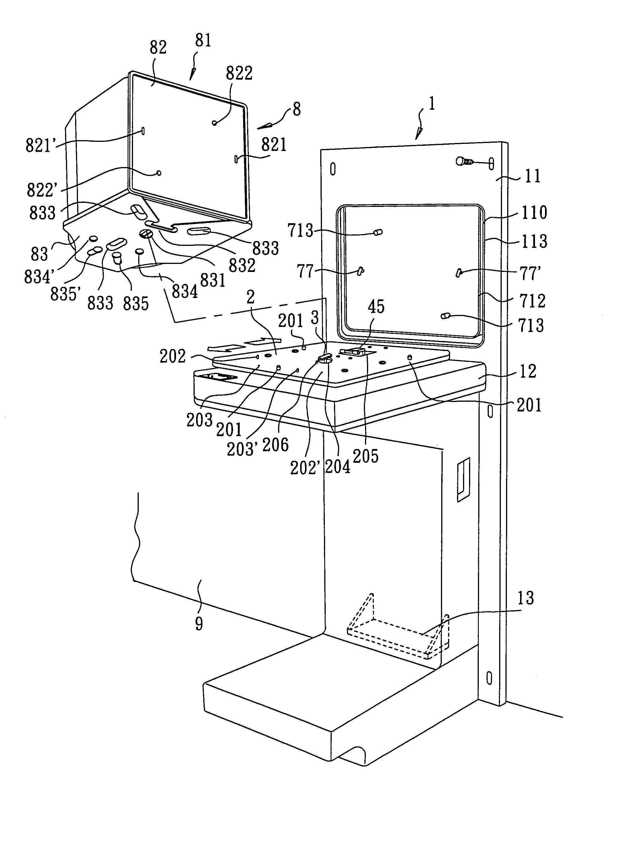 Front-opening unified pod auto-loading structure