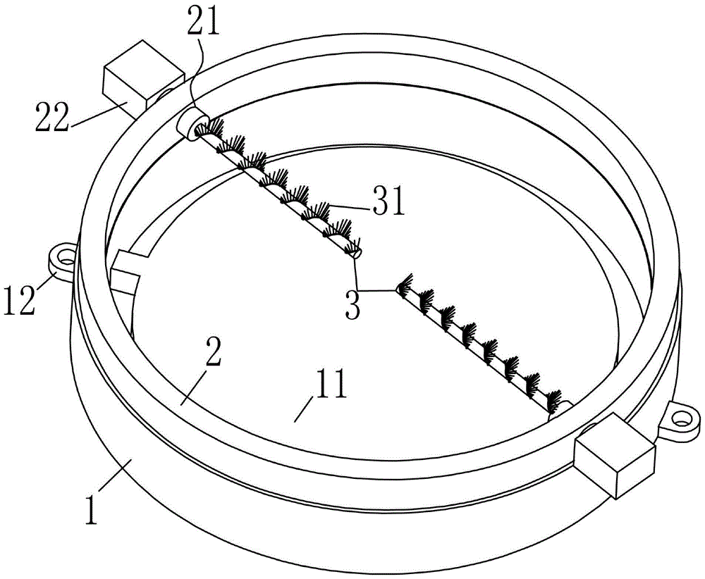 A device for cleaning and collecting iron filings