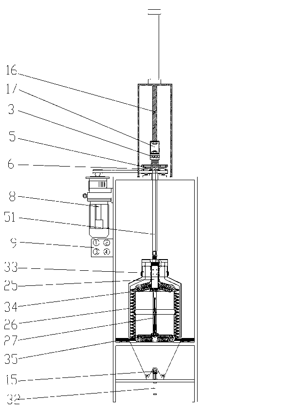 Vertical bucket internal and external washing machine