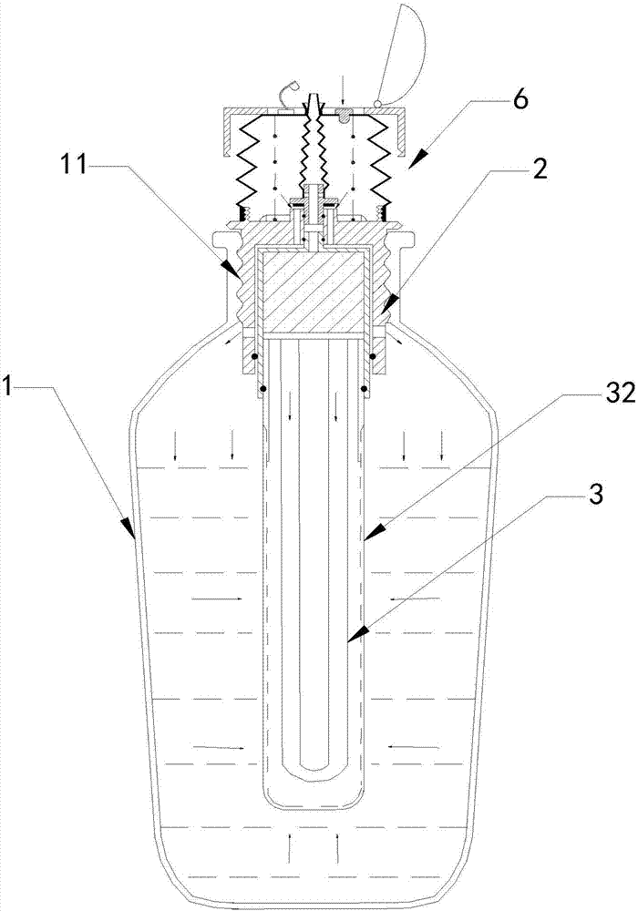 Pressure-regulating backwash ultrafiltration tube and canteen as well as use method thereof