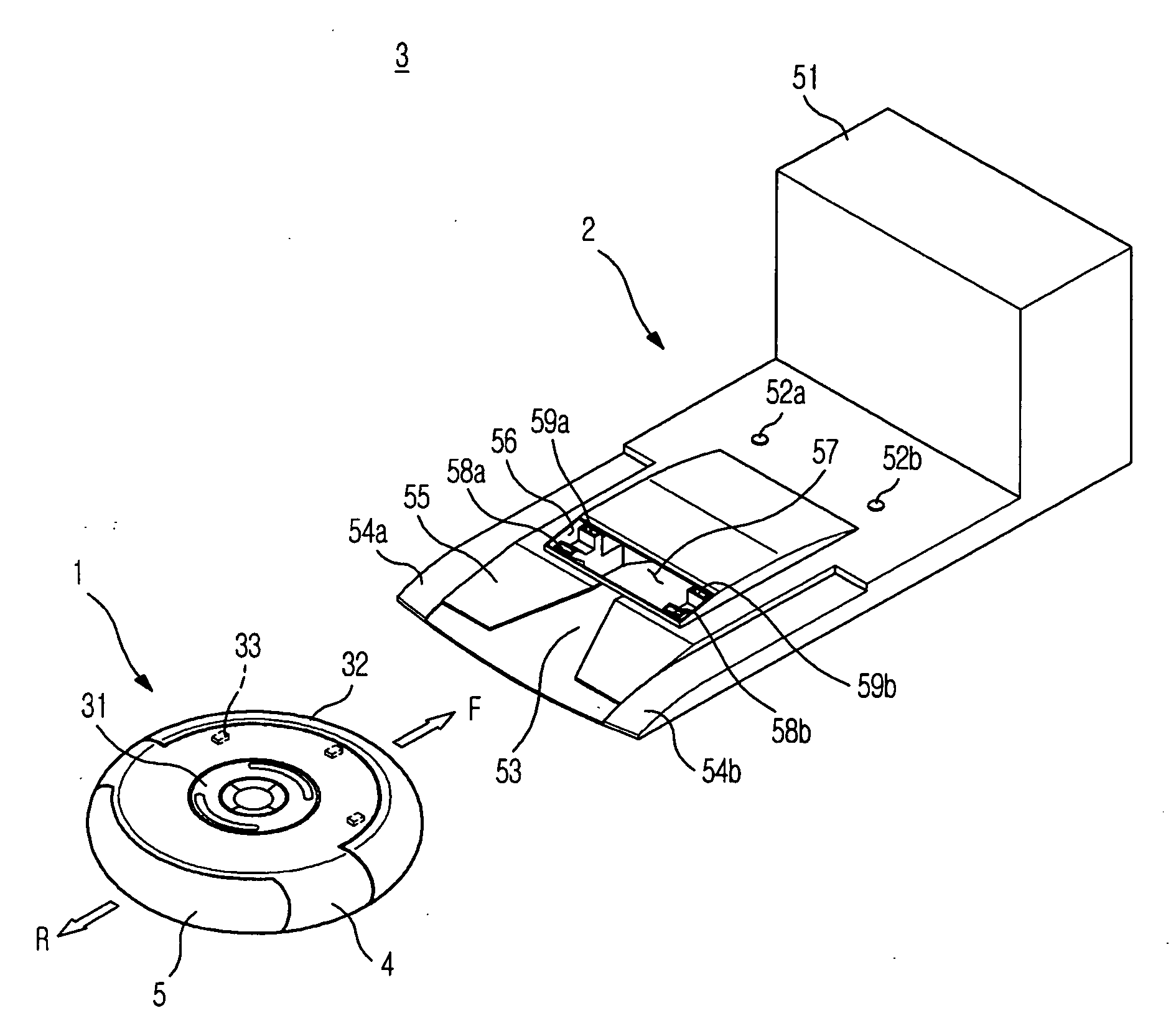 Robot cleaner, automatic exhaust station and robot cleaner system having the same
