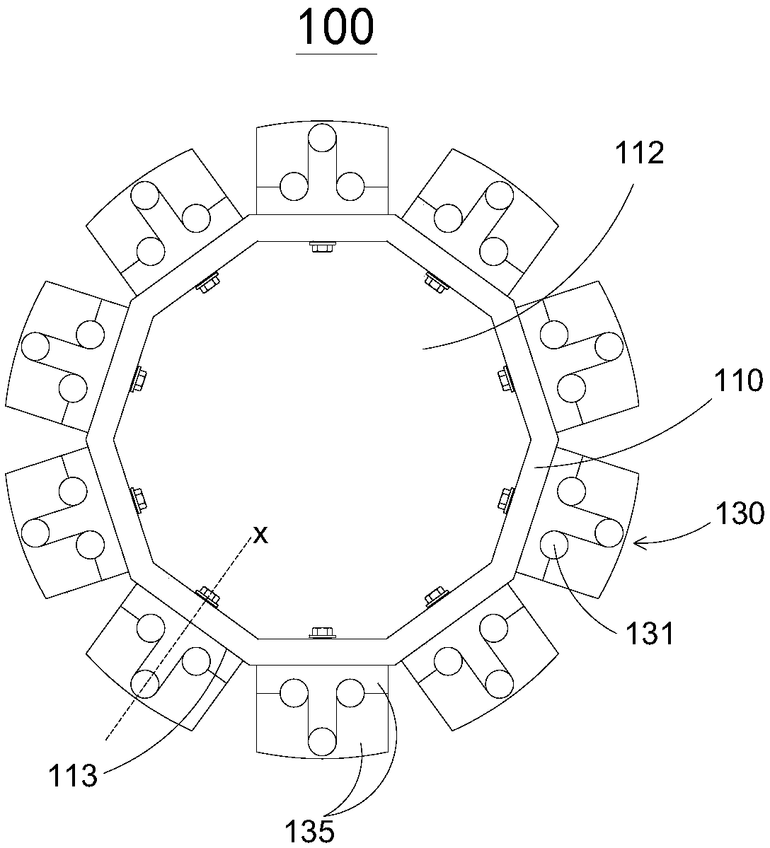 Cable protection device and wind generating set