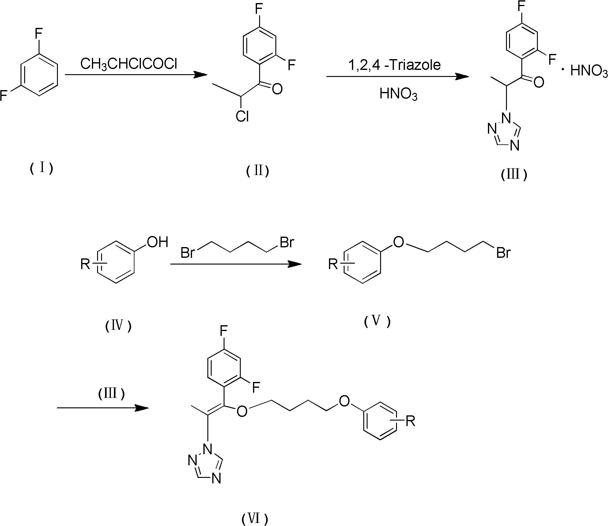 A kind of triazole compound containing alkenyl ether structure and its preparation method and application