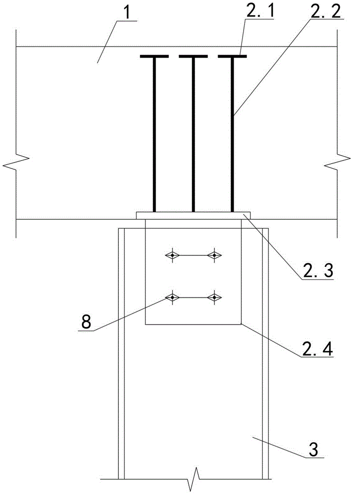 Hung interlayer structure and construction method thereof