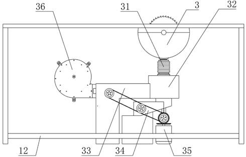 Wood chip treatment device for wood cutting