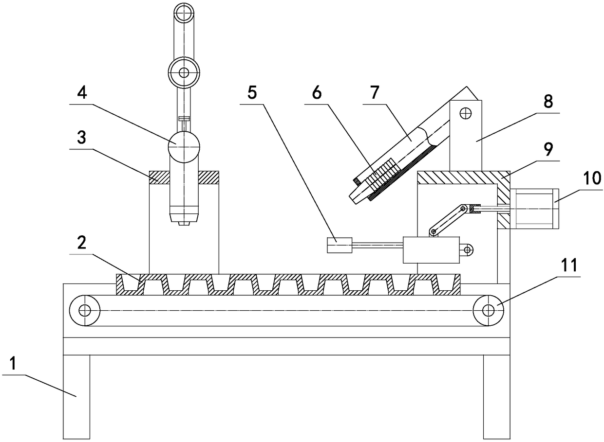 Automatic production device for cakes