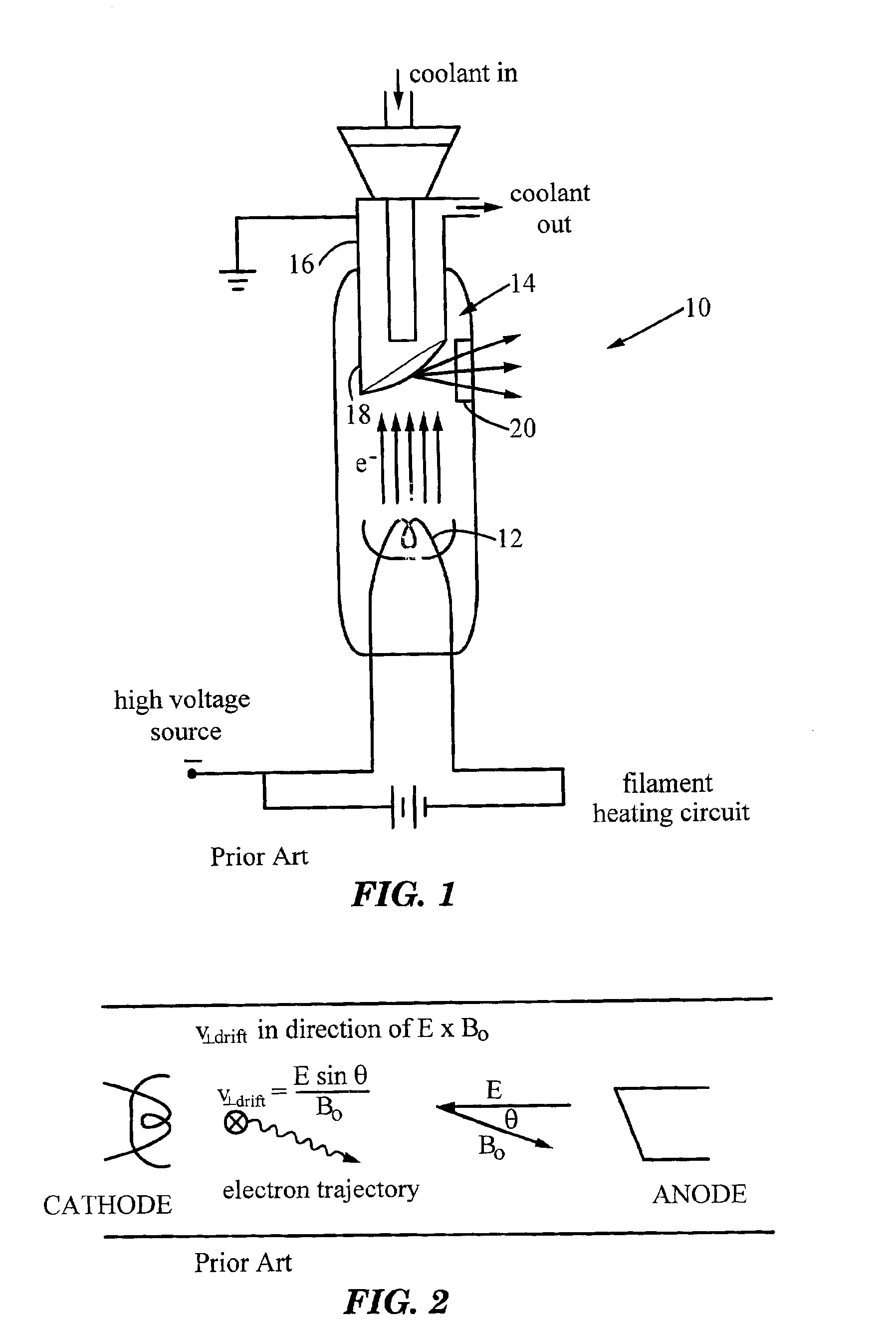 Modified X-ray tube for use in the presence of magnetic fields
