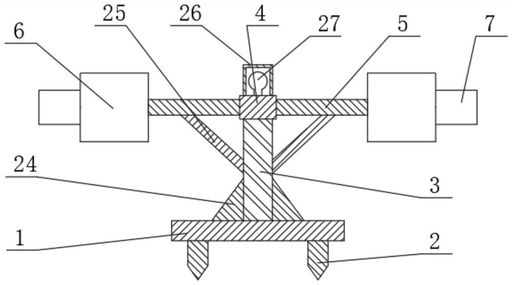 Sapling supporting frame capable of being adjusted according to growth conditions of saplings