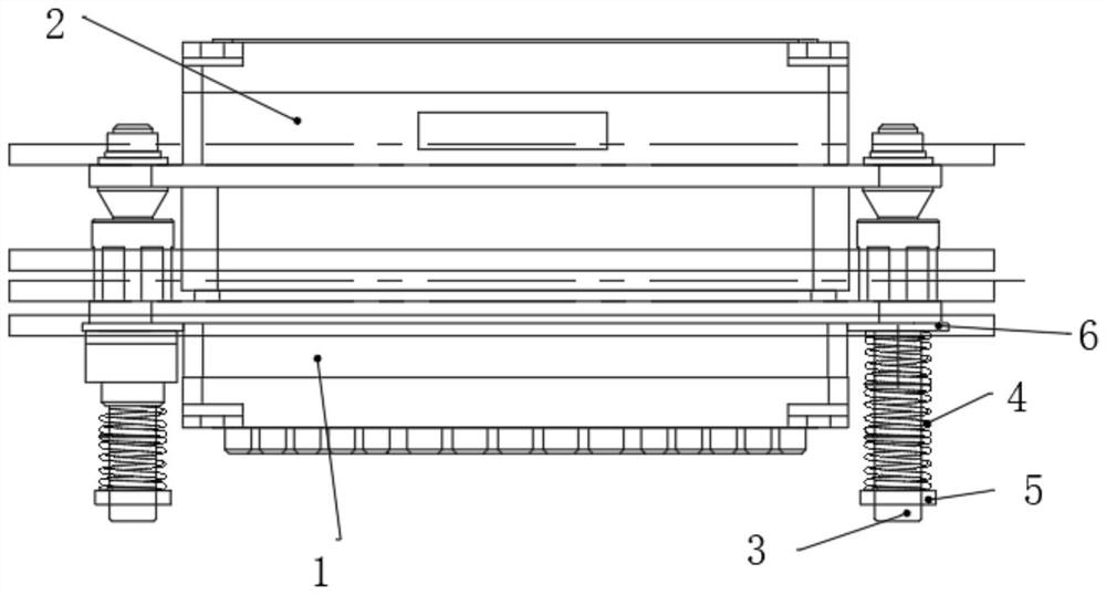 Electric connector with shock absorption and transient interruption prevention structure and installation method