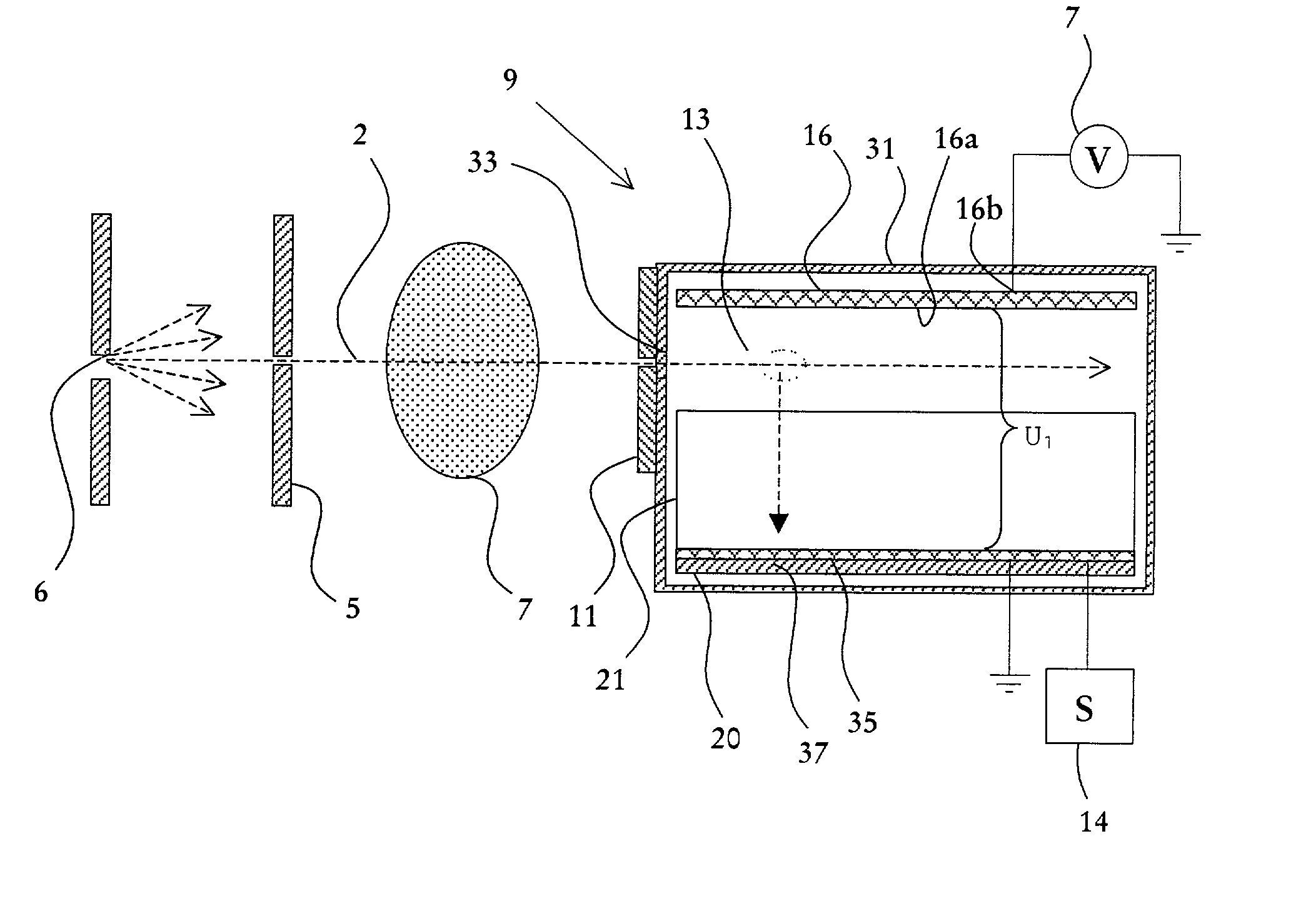 Gaseous-based radiation detector and apparatus for radiography