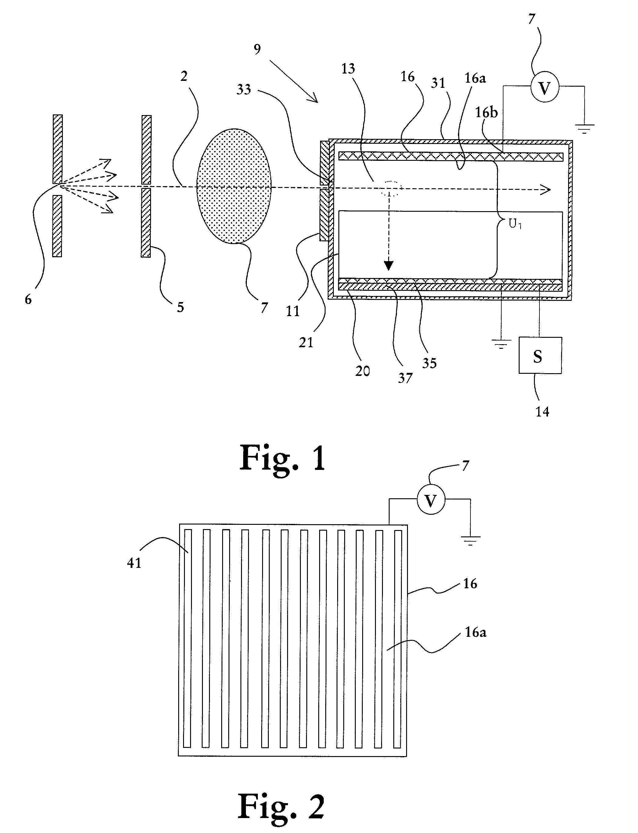 Gaseous-based radiation detector and apparatus for radiography