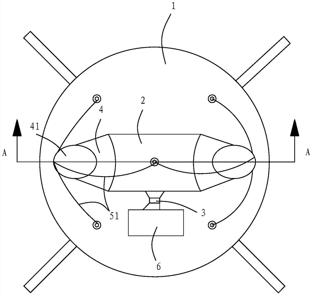 Protection device and method for out-of-control crash of rotary-wing-type unmanned aerial vehicle