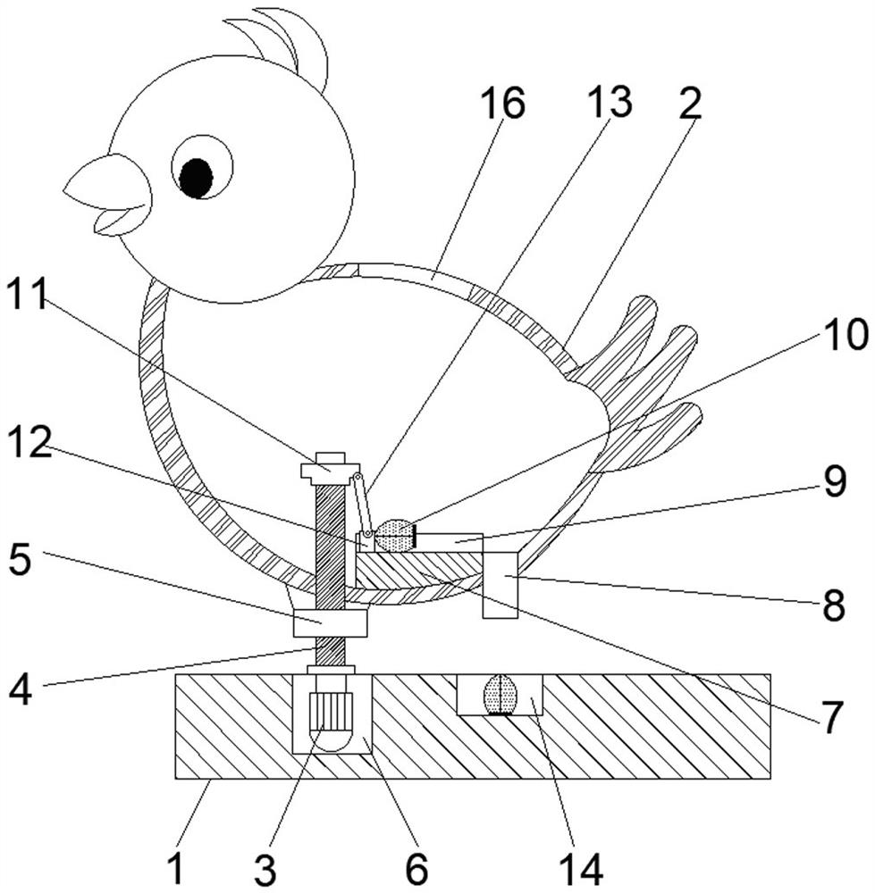 Electric toy for simulating animal egg laying and hatching