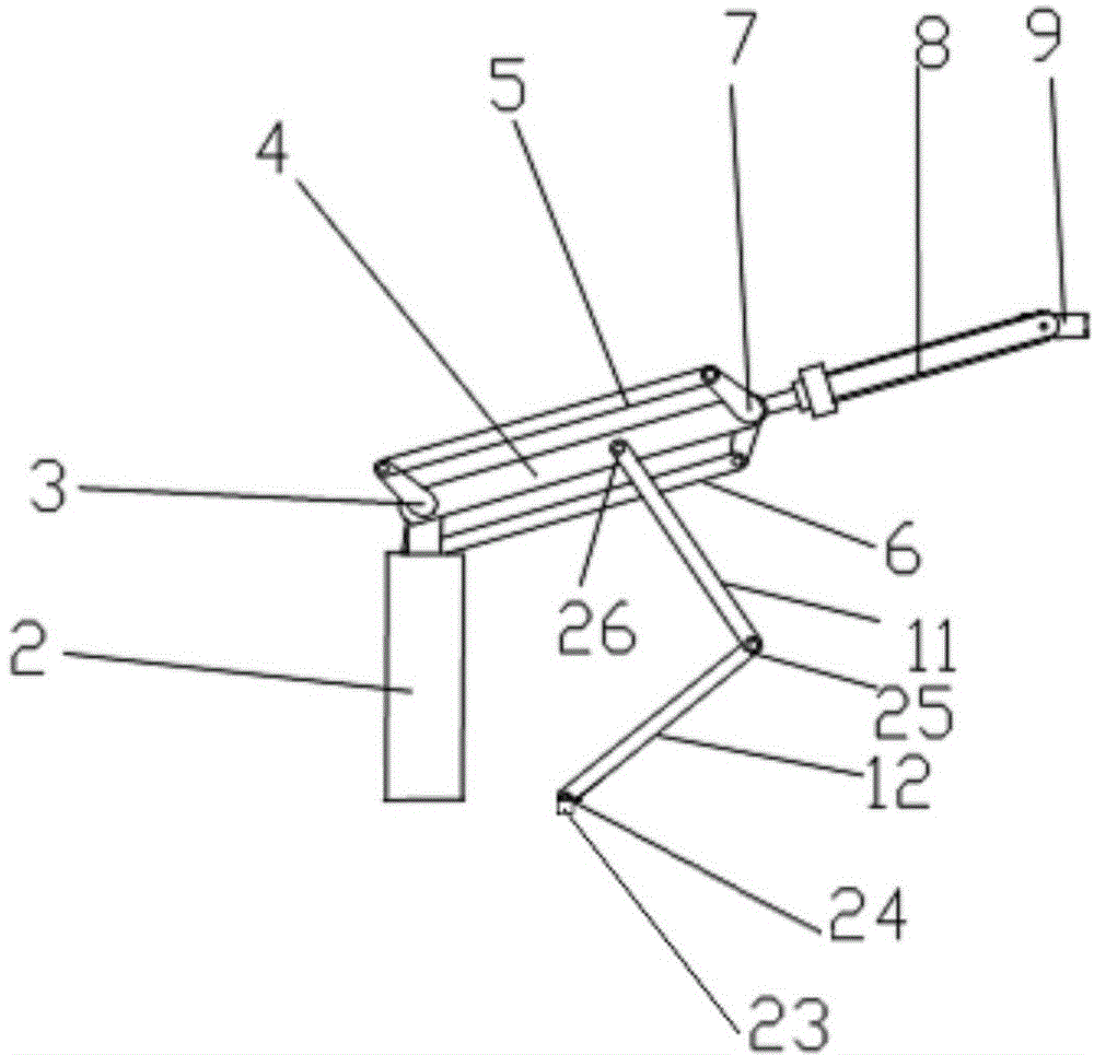 MDOF rocker arm type connection rod mechanism