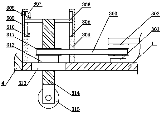 Cement concrete pavement grooving device for road engineering