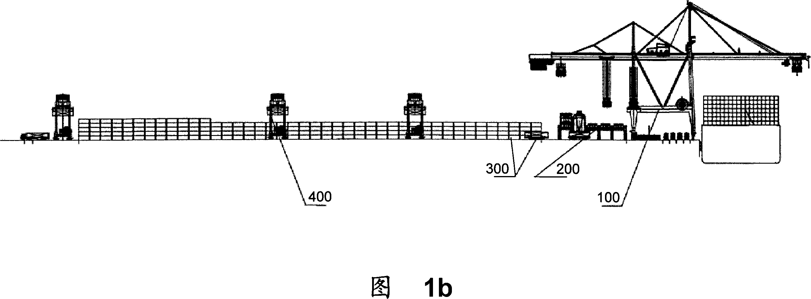 Container terminal loading and unloading system