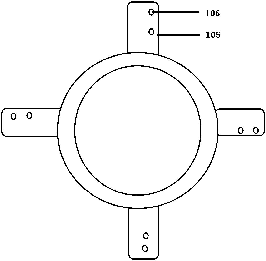 Drainage pipeline pre-embedded component device