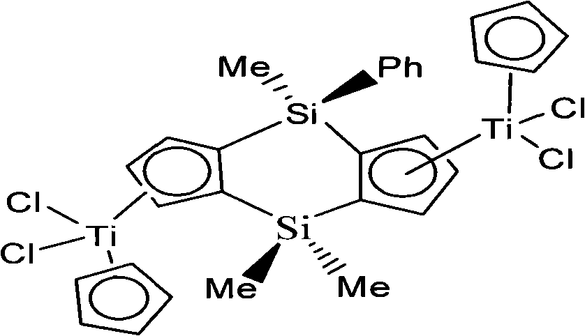 Bis-silicon-bridged dinuclear metallocene compound and preparation and application thereof
