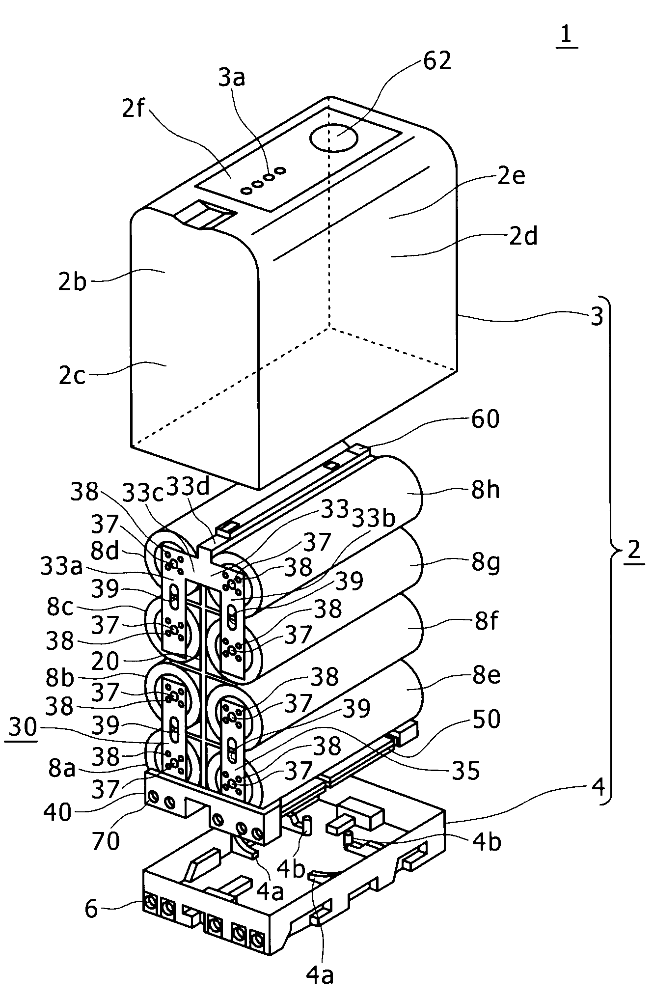 Battery pack including ultrasonic welding surfaces