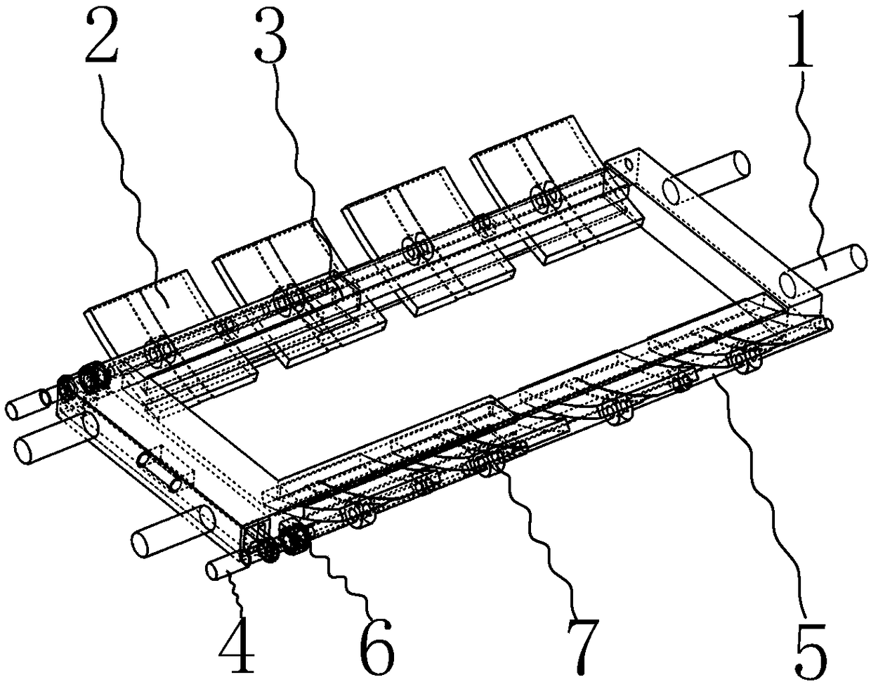 Shovel-type stretcher with adjustable length for medical field