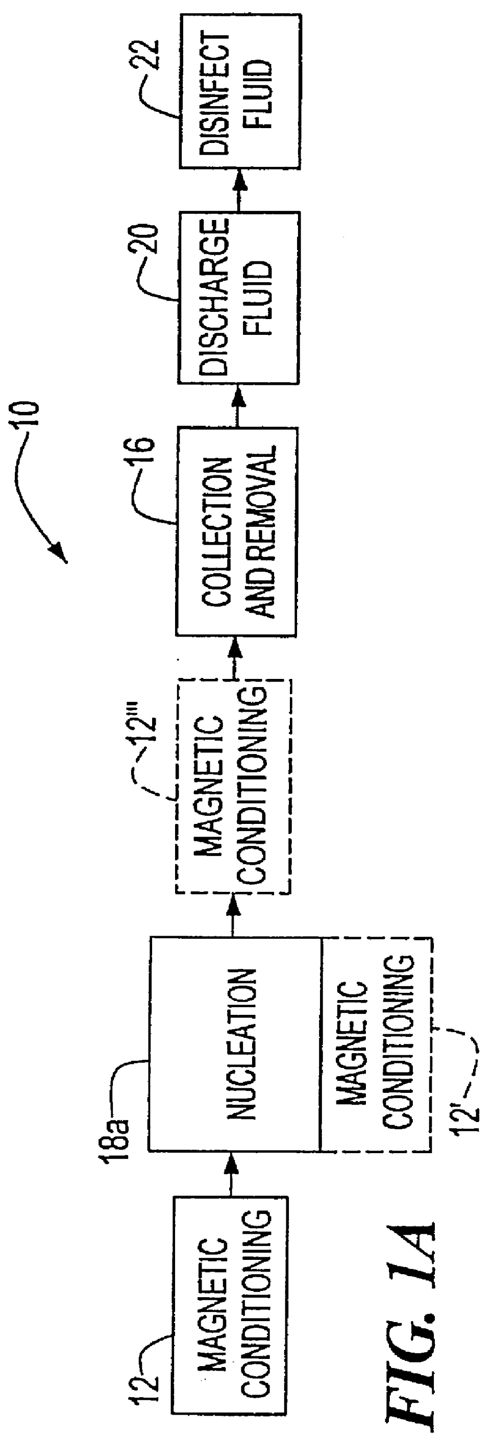 Method and system for removing solutes from a fluid using magnetically conditioned coagulation