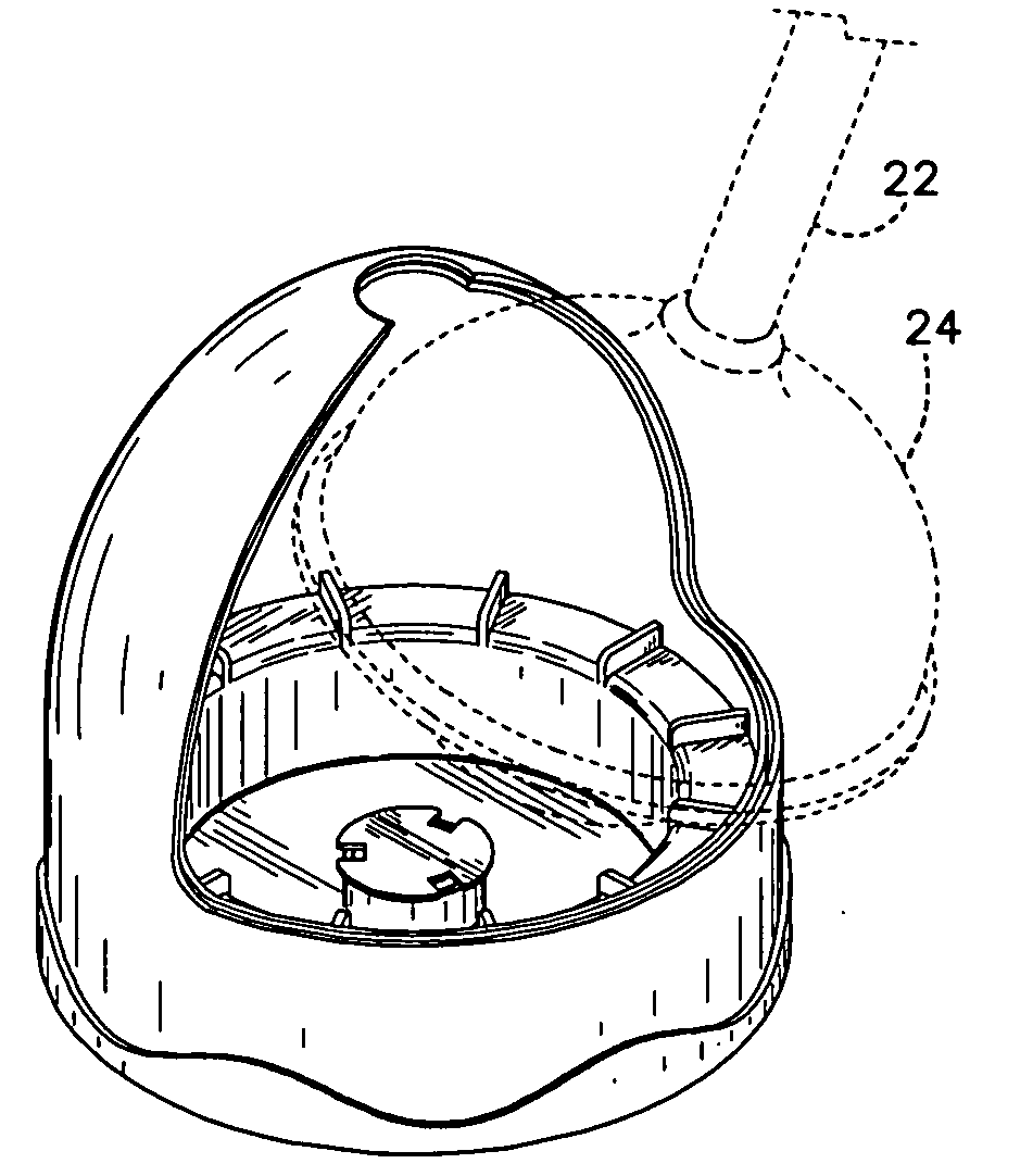 Rotating toilet tool holder
