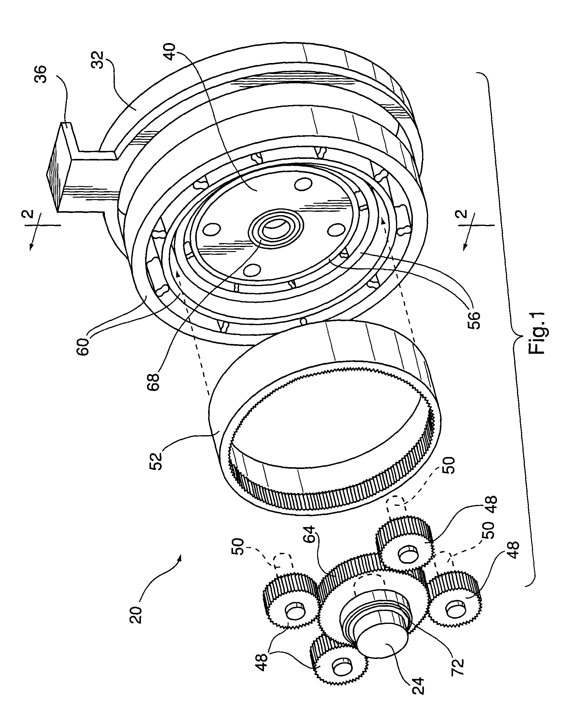 Auto-selecting two-ratio transmission