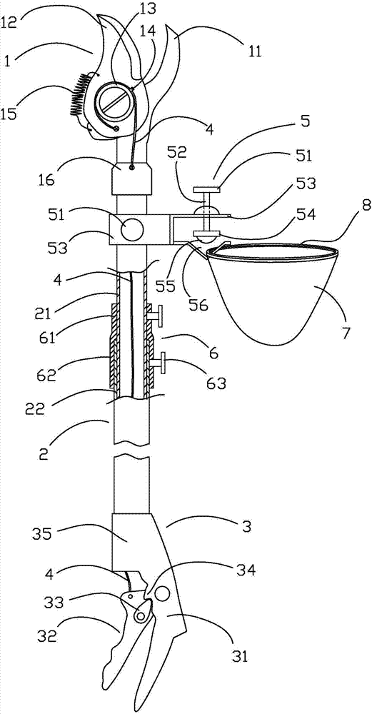 Fruit picking and receiving device