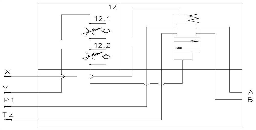 A high-pressure and large-flow two-position four-way hydraulically controlled reversing valve