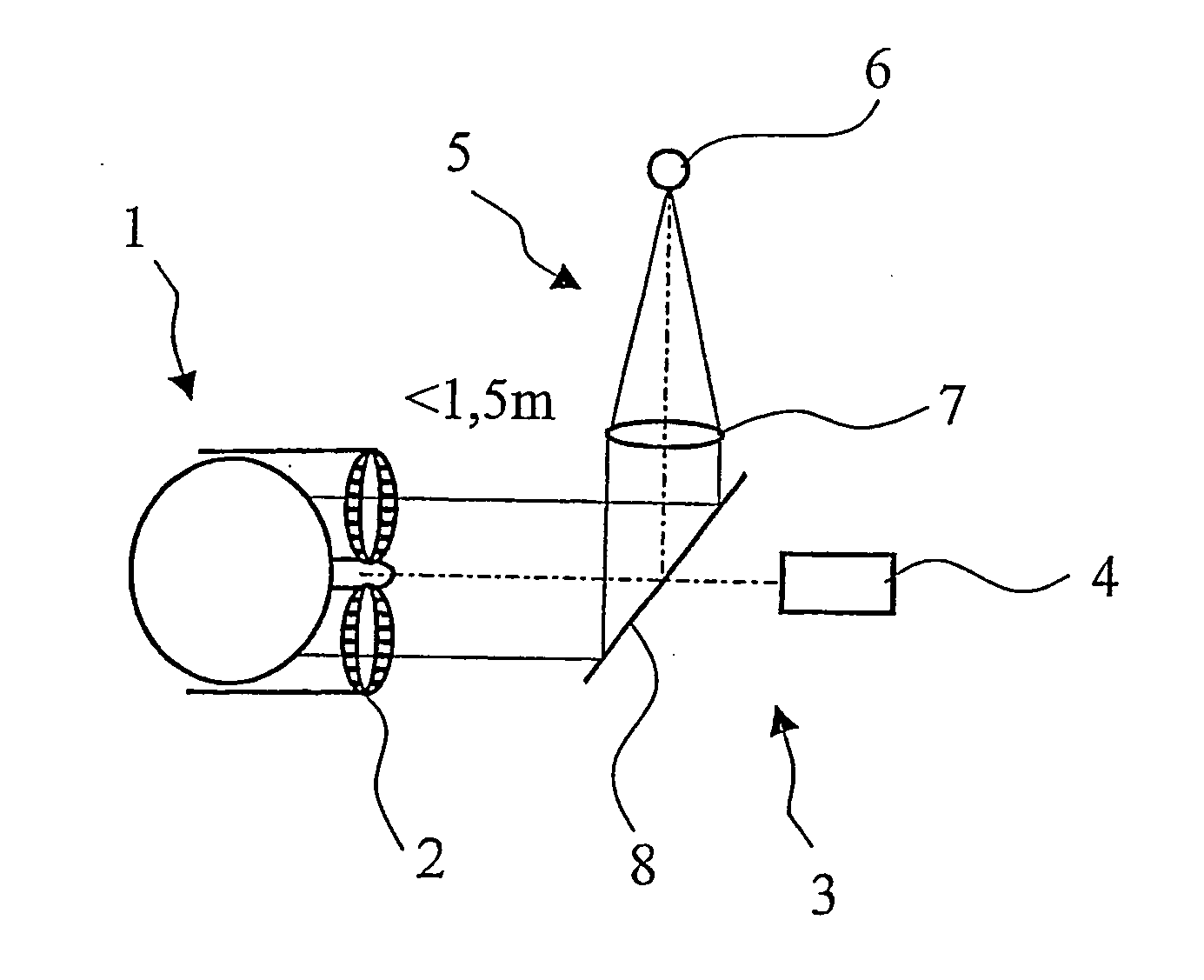 Apparatus and method for determining centering data for spectacles