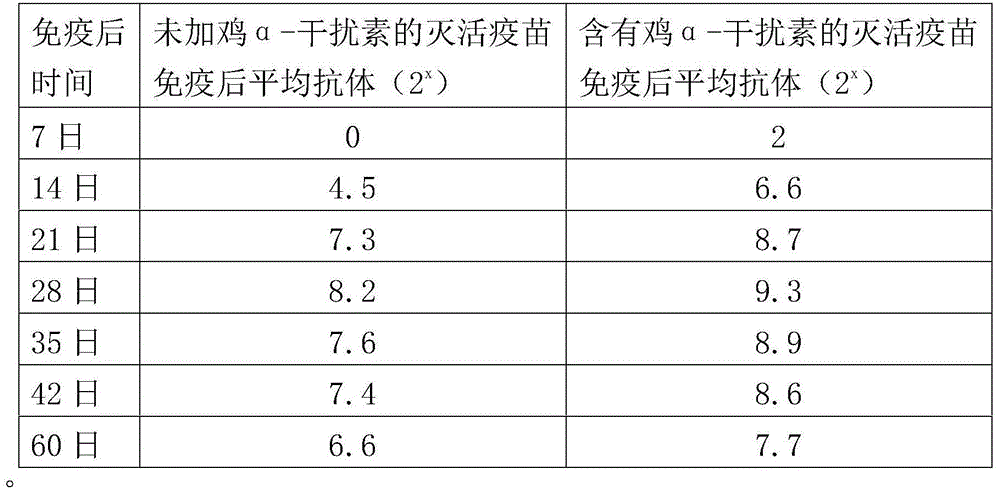 H9 subtype avian influenza virus inactivated vaccine including chicken a-interferon protein