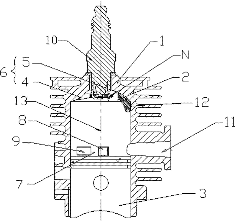 Combustion chamber for two-stroke engines