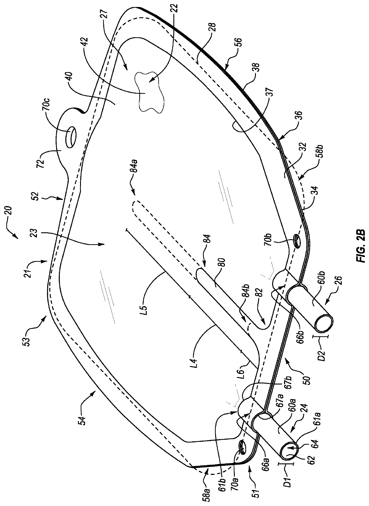 Flexible bioprocessing container with partial dividing partition