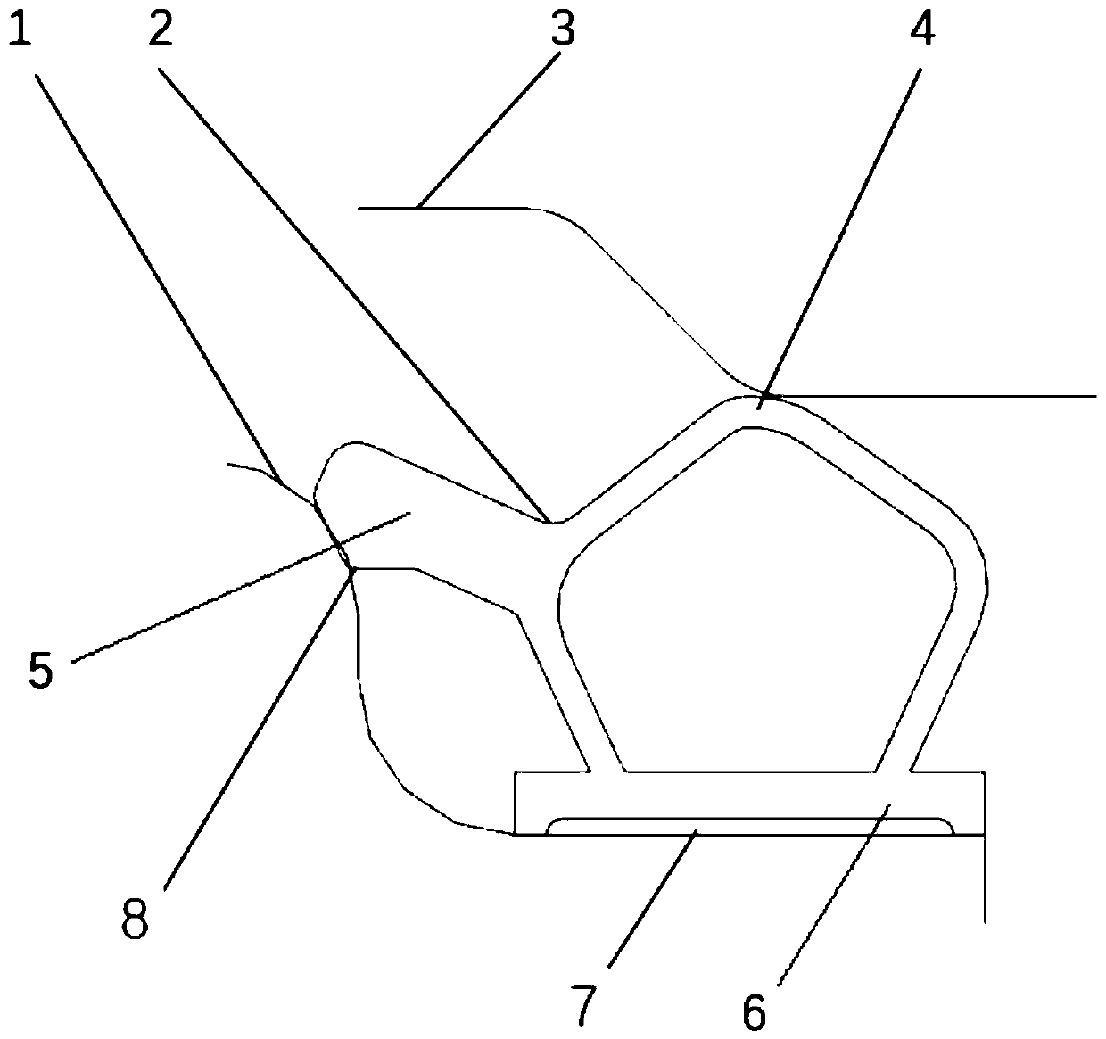 Sealing strip with dual-sealing effect