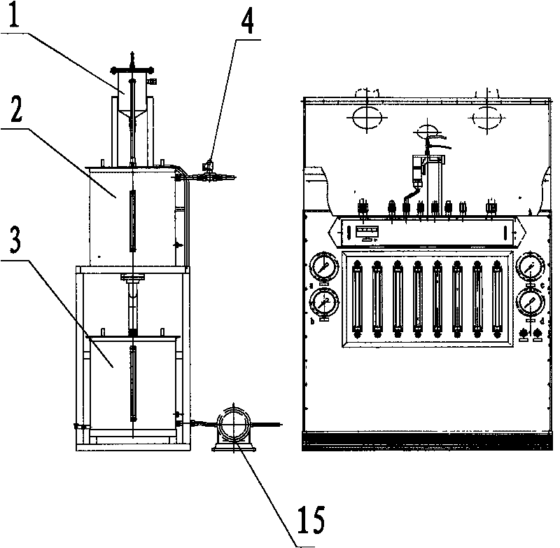 Device for testing flow of lubricating oil nozzle of engine
