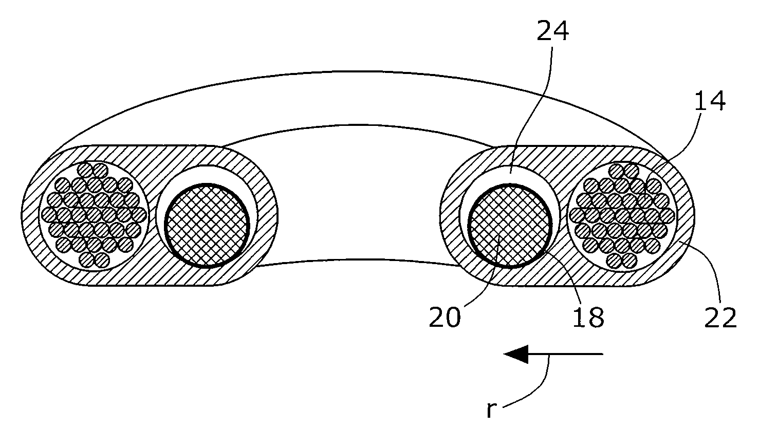 Device for supplying energy to hydraulically or pneumatically actuated active implants