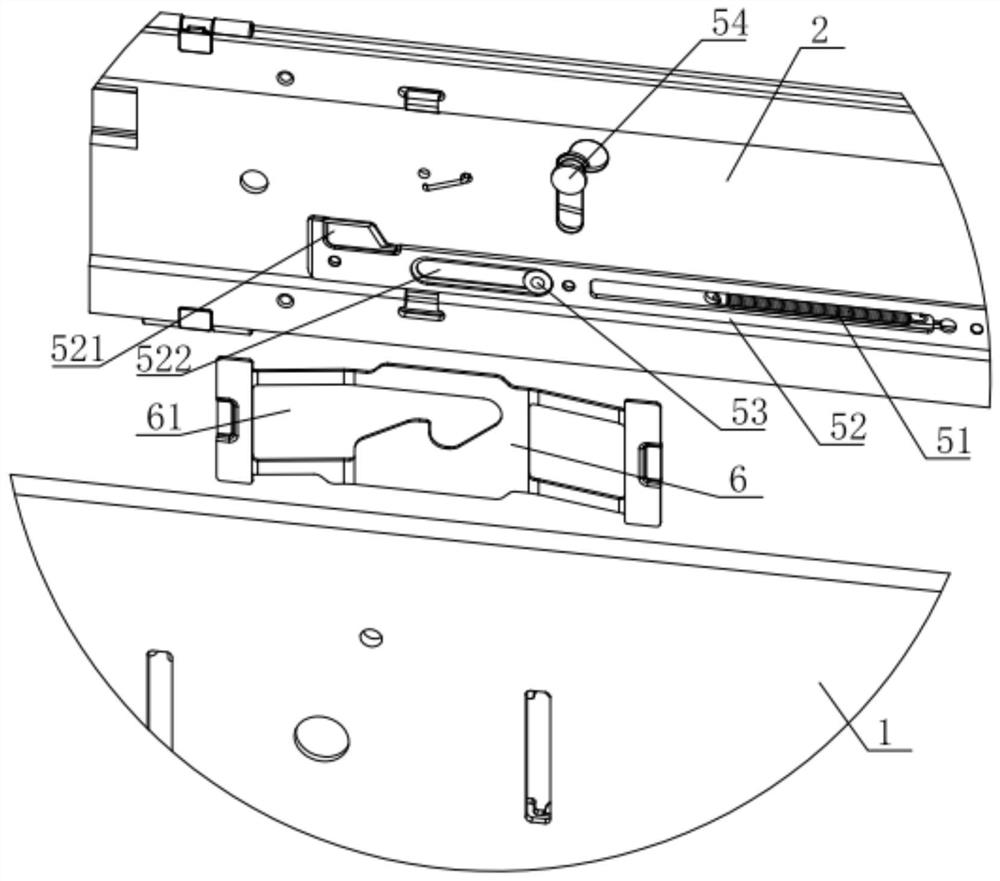Rear locking structure with remote unlocking function