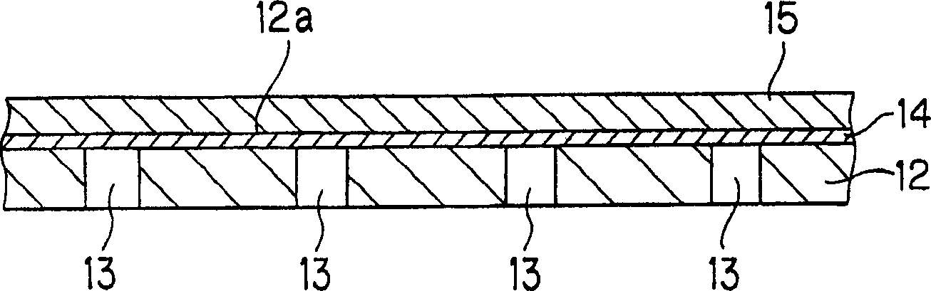 Thin film supporting substrate used in filter for hydrogen production and method for manufacturing filter for hydrogen production