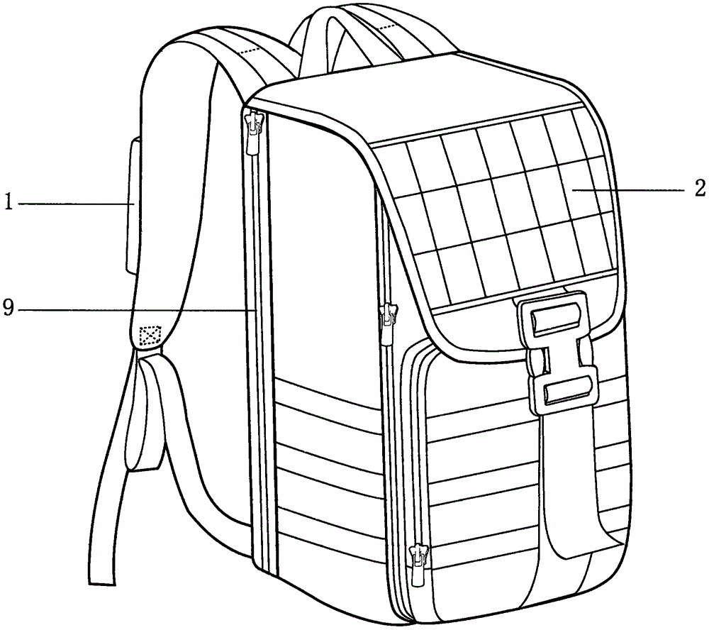Beidou positioning lifesaving bulletproof backpack